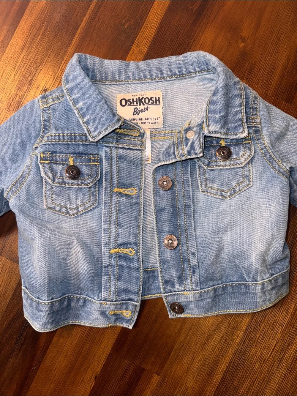 OshKosh B’gosh Baby Denim Jacket 12M Light Wash Classic Jean Jacket
